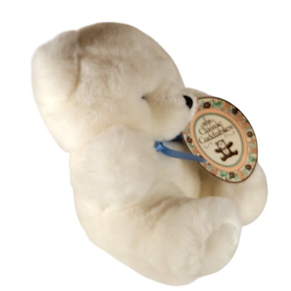 Commonwealth Classic Cuddables Teddy Bear Plush Stuffed Animal 8" White 1988 VTG - Picture 2 of 11
